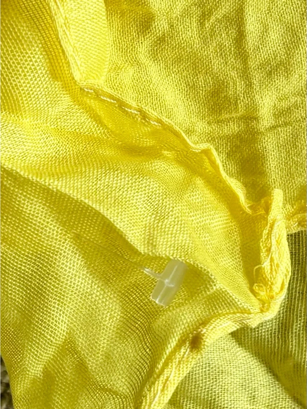 Yellow Crinkled Ling Scarf